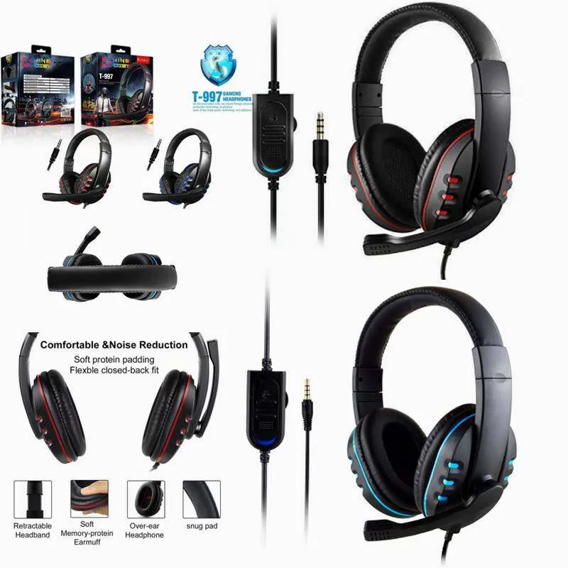 PS4 Xbox One/Switch/PS3/PC Leadseal Game Headset Dicken Computer Wired مع Microphone Xbox Lovement Hifi