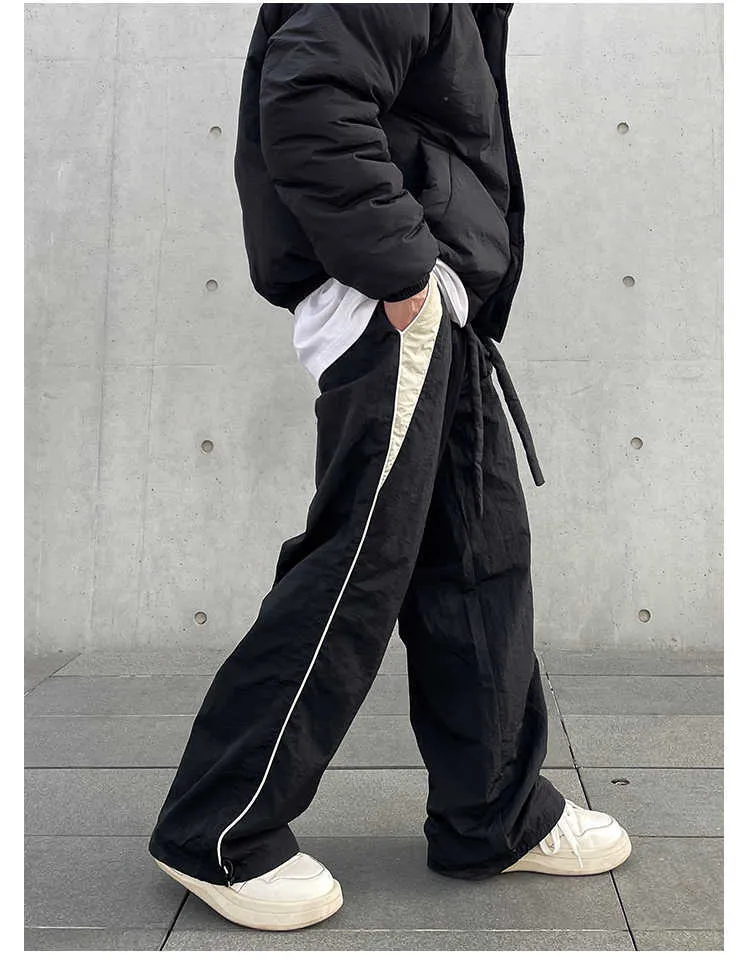 ホットマン セール Mens Oversized Vintage HOUZHOU Baggy Streetwear Black Pants パンツ