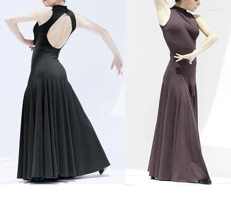 Stage Wear Standard Ballroom Dance Dresses 2023 Lady's Advanced Simple Waltz Dancing Skirt Women Competition Dress