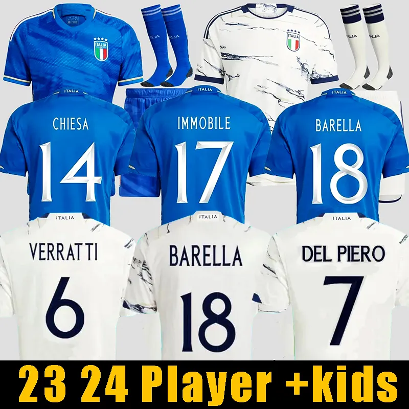Italy Soccer Jerseys Player Version Maglie Da Calcio Italy Long Sleeves