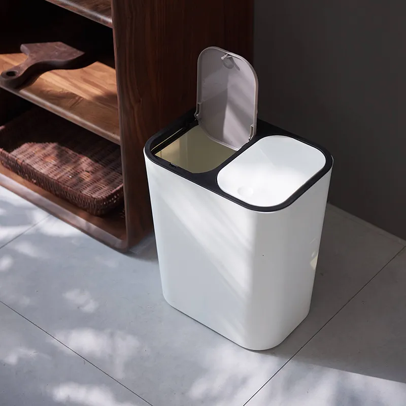 Waste Bins Garbage Bin With Rectangular Plastic Buttons Dual Company 12 Liter Recycling Garbage Bin Garbage Bin 230412 From 21 89 DHgate