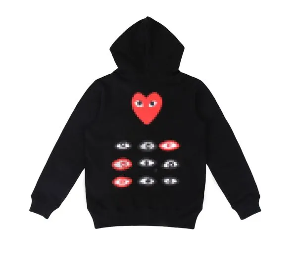 Spela sweatshirts Designer Mens Hoodies Com Des Garcons Spela Sweatshirt CDGS Multiheart Zip Up Hoodie XL Brand Black New 496