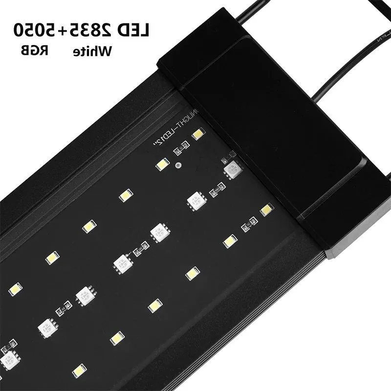 Aquarium LED-verlichting 24/7 uur volledig spectrum dimmerlamp voor plantengroei Zonsopgang Zonsondergang Marine Aquariumlicht RGB 110V 220V Lihav