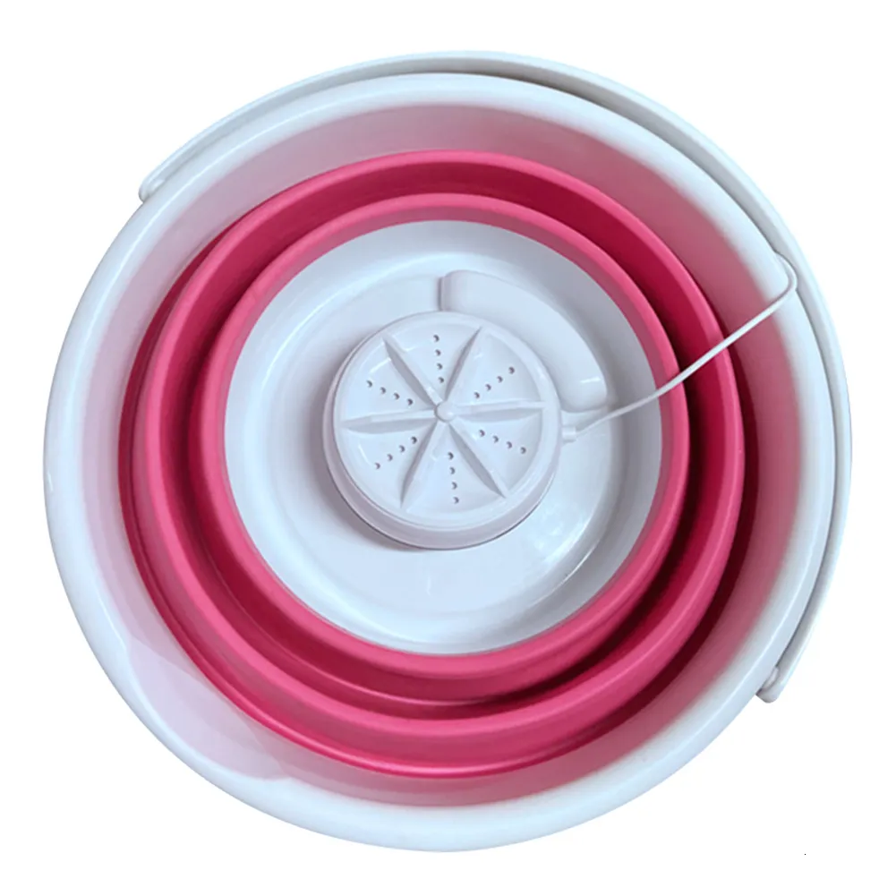 Pink Washing Machine Mini Pink Strainer Portable Mini Turbo Washing Machine With Foldable Tub ...