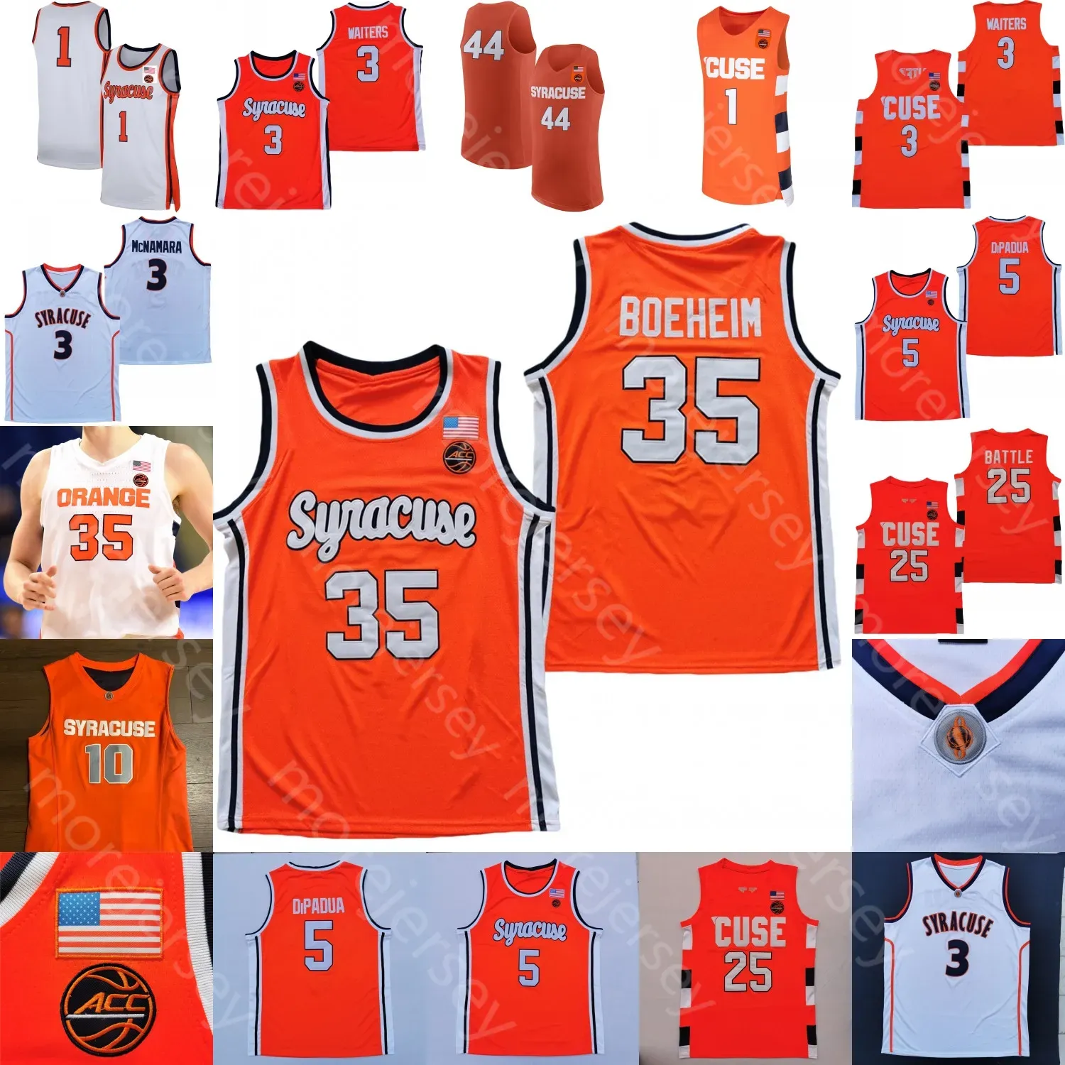 Syracuse Orange Basketball Jersey NCAA College Anthony Buddy Boeheim Joseph Girard III Waiters Benny Williams Cole Swider Symir Torrence Joh