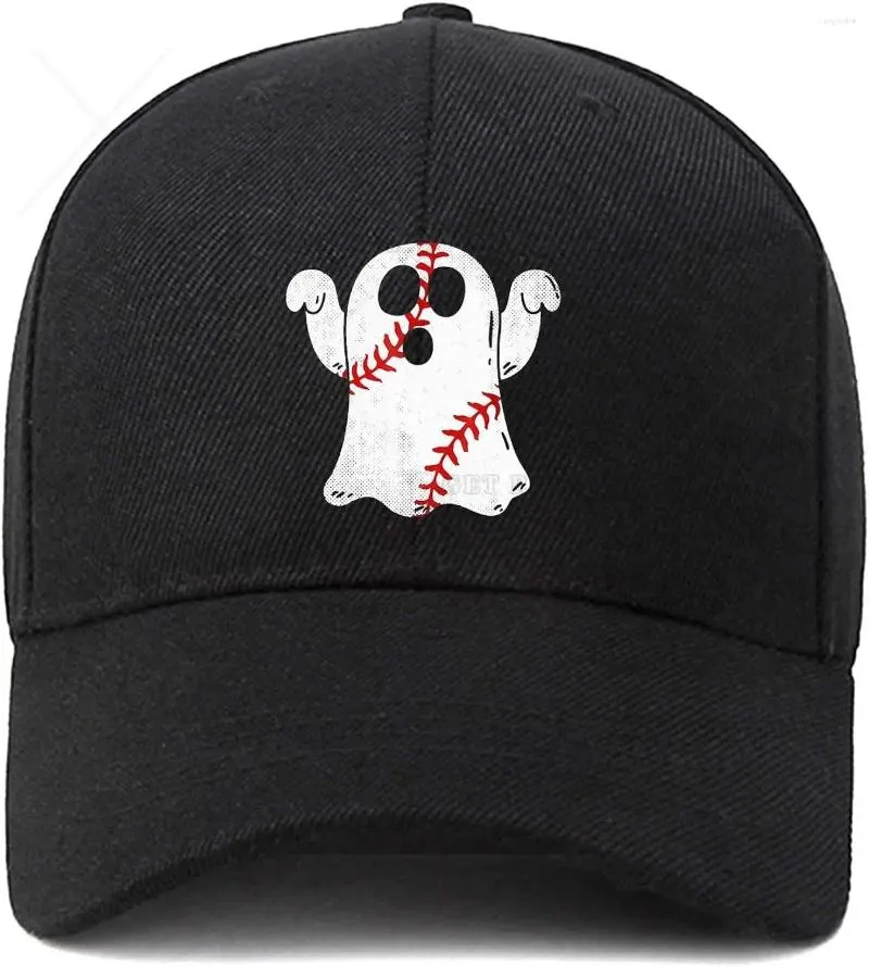 Ball Caps Baseball Ghost Cartoon Funny Halloween Cap Adjustable Dad Hat Unstructured Cotton For Men Women Adult Unisex Four Seasons