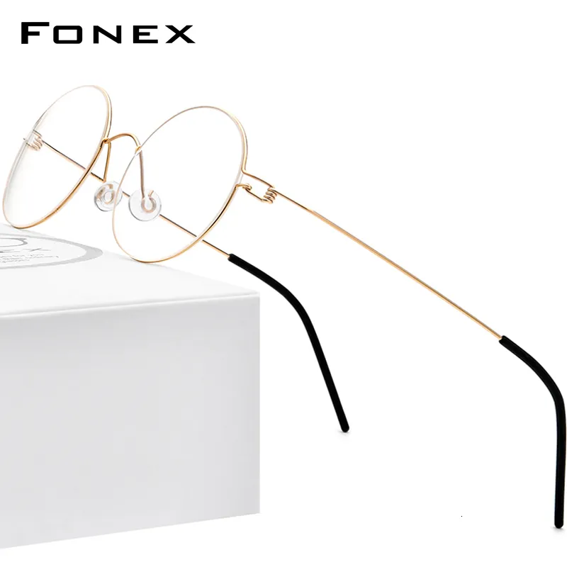 النظارات الشمسية إطارات Fonex eyeglasses إطار النساء حول قصر النظر الدنماركية الوصفات الكورية للنظارات الإطار الرجال نظارة 98607 230411