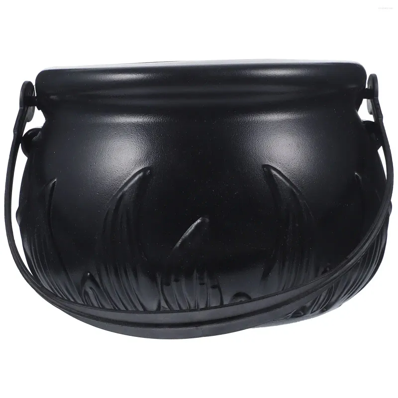 Gift Wrap Halloween Themed Candy Jars Kettle Decor Cauldron Black Witch Popcorn Bucket