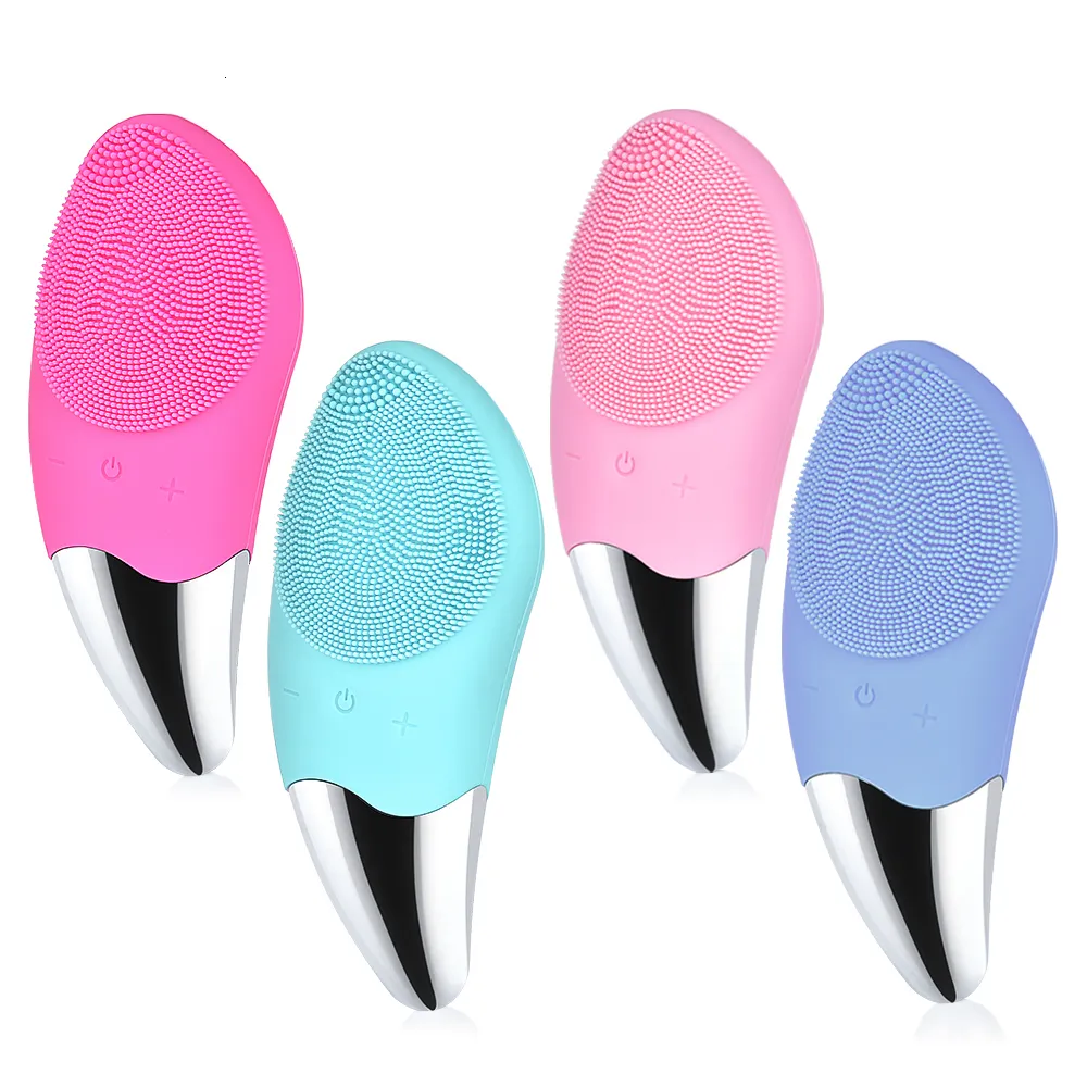 Face Massager Mini Elektrische reinigingsborstel Siliconen Sonic Face Reiniger diepe porie reiniging Skin Massager Gezicht Reiniging Huidverzorgingsgereedschap 230411