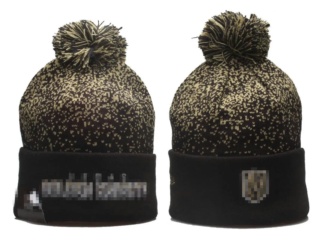 Vegas Golden Beanies Buffalo Mütze Wolle warmes Sport Strickhut Hockey Nordamerikanische Team Striped Sideline USA College Manschetten Pom Hats Männer Frauen A1