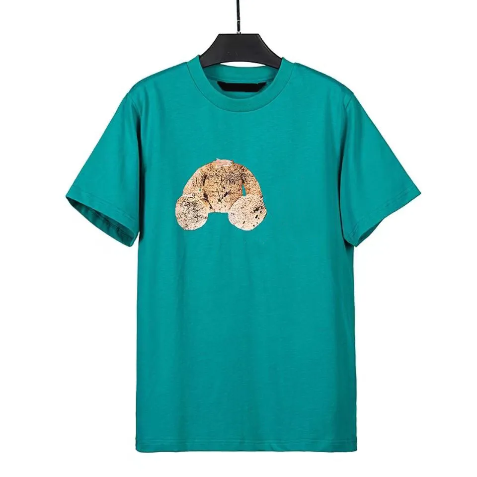 Mens T Shirts Little Bear Clothing Designers Summer Loose Tees Fashion Man S Casual Shirt Luxurys Clothing Street Shorts Animal Print Sleeve Clothes Women Tshirts