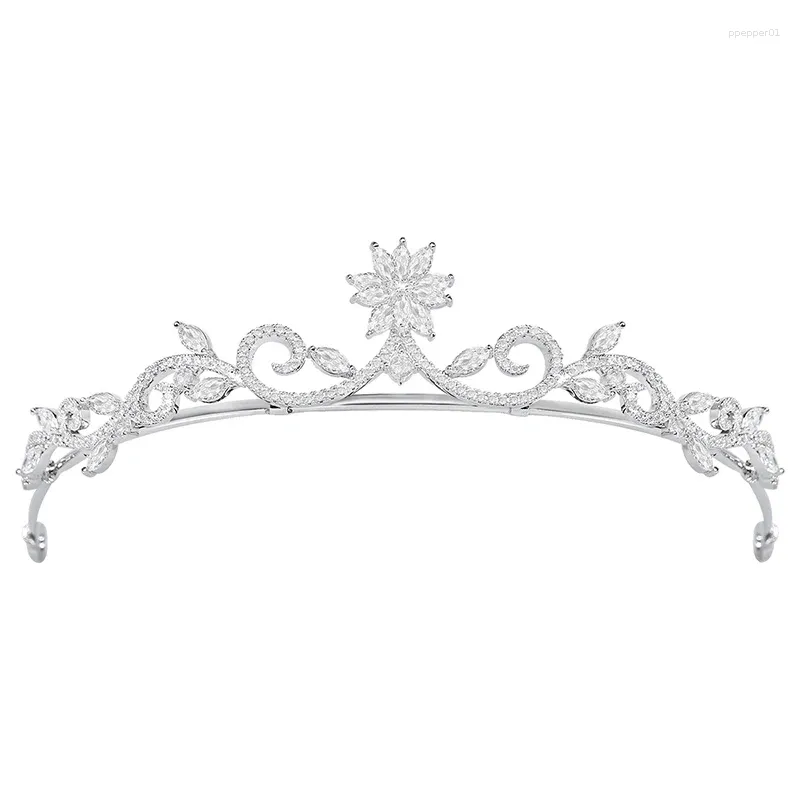 Pinces à cheveux YYSuniee diadème de fleur de cristal de luxe pour filles casque de mariage accessoires de mariée diadèmes d'anniversaire et couronnes gâteau Topper