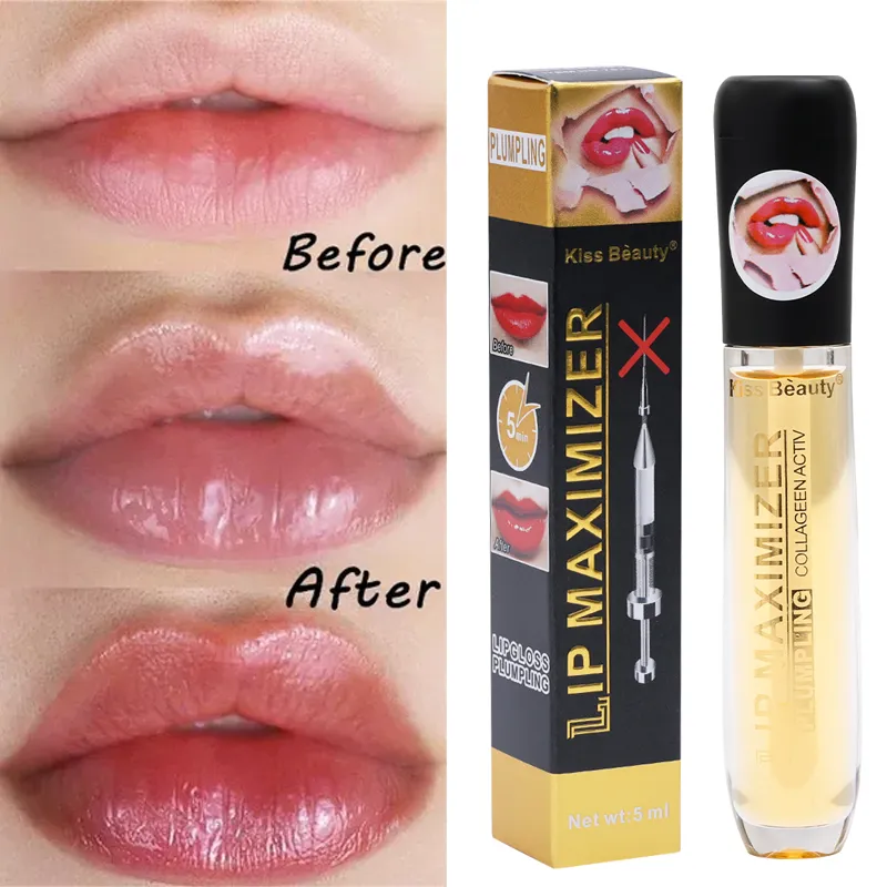 Lip Plumper Plumper Lip Gloss Maquillage Transparent Hydratant Réparateur Réduire Lèvre Fine Ligne Huile Éclaircir Améliorer Sérum À Lèvres Cosmétiques