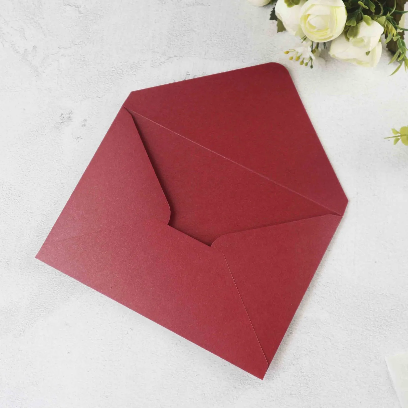Invitaciones De Boda Burdeos A7, Sobres Blancos Marfil Perlados Con Sellos  Dorados, Tarjetas De Felicitación En Blanco Con Sobres Para Postales  Elegantes Y Sobres Rojos De Boda De 12,76 € | DHgate, image size:1600x1600