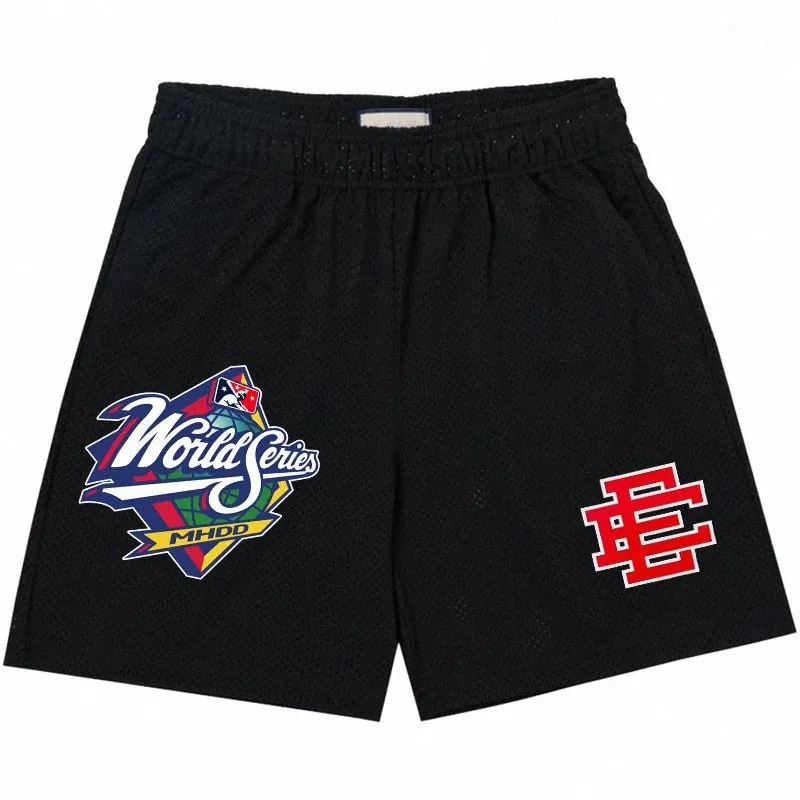 EE Trendy Brand Shorts Fitness Sports Pants Mesh Breattable Quarterly Pants Baseball Major League Basketball Pants Cross-Border Exclusive V5BT#