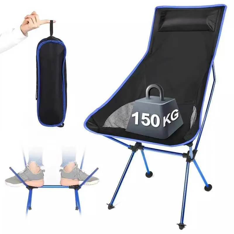 Meble obozowe na zewnątrz krzesła kempingowe dla dorosłych składane krzesło księżycowe Przenośne turystyczne fotela plażowe rybołówstwo ogrodowe meble piknikowe HKD230909