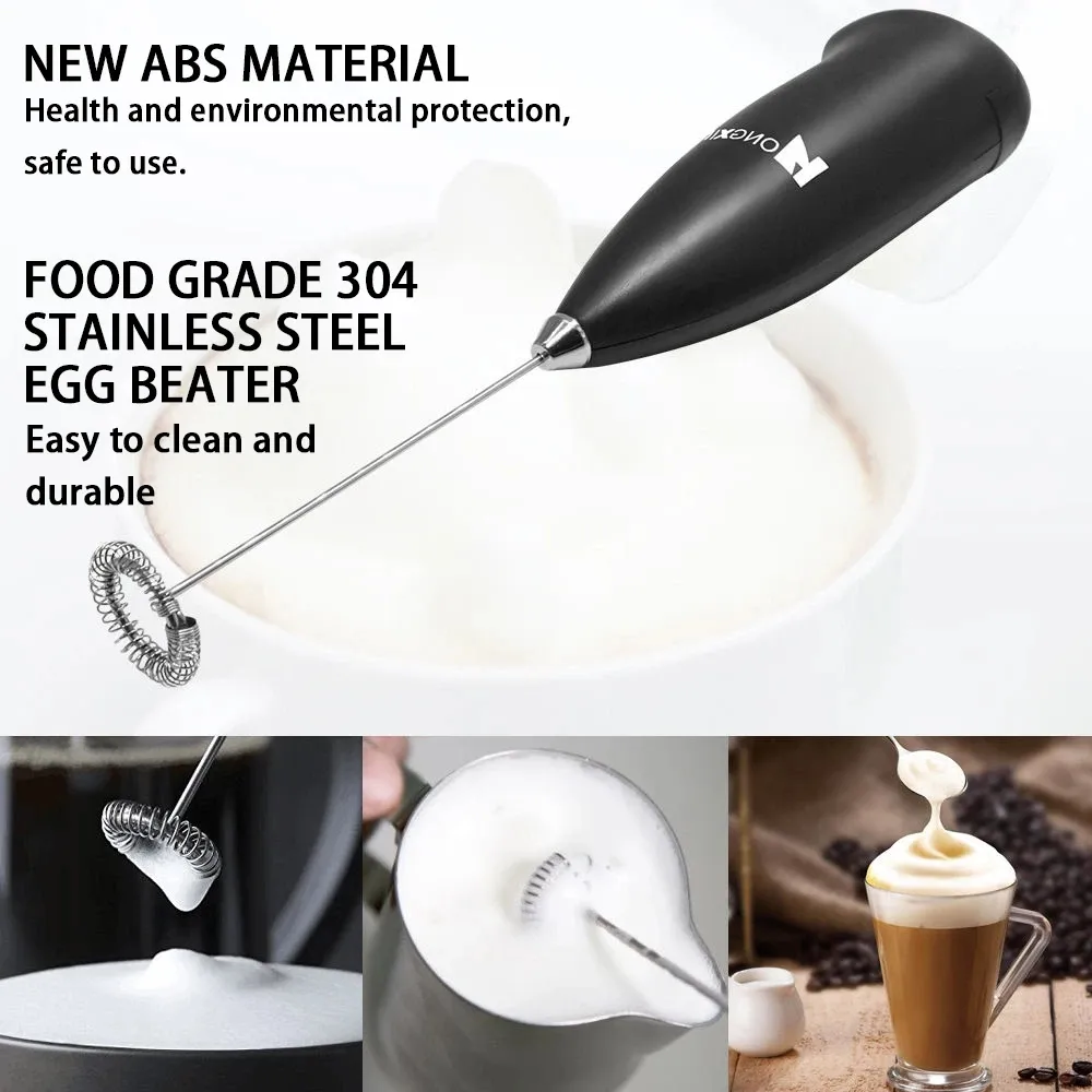 Mini Electric Milk Frother Creative Stainless Steel Kitchen Whisk Coffee Milk Whisk Automatic Milk Powder Mixer Household