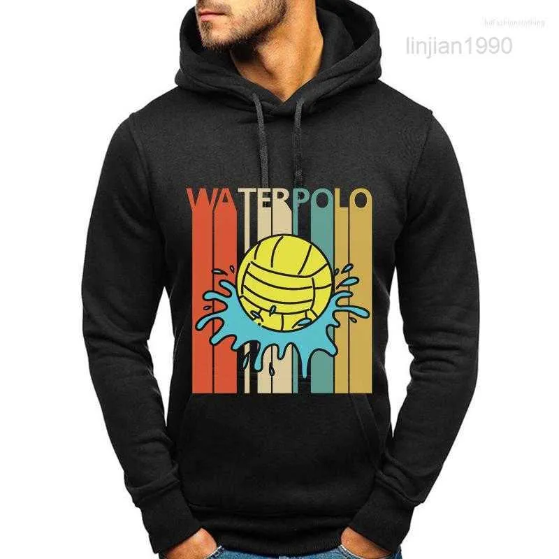 Mens Hoodies 2023 Est Man Autumn and Winter Waterpolo Print Men Lång ärm