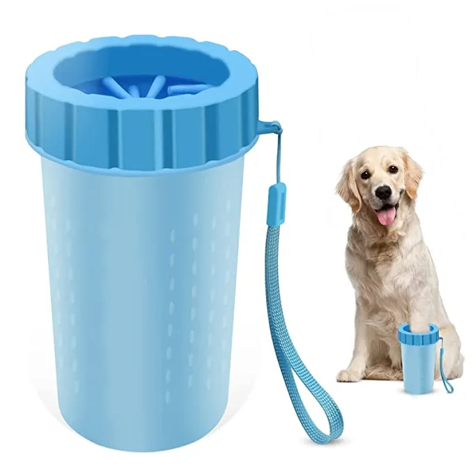 Detergente per zampe di cane, tazza per rondella per zampe di cane, 2 in 1 spazzola portatile in silicone per pulizia di animali domestici, detergente per piedi per toelettatura di cani con zampa fangosa, detergente per zampe di cane per cani e gatti, regali per il proprietario del cane