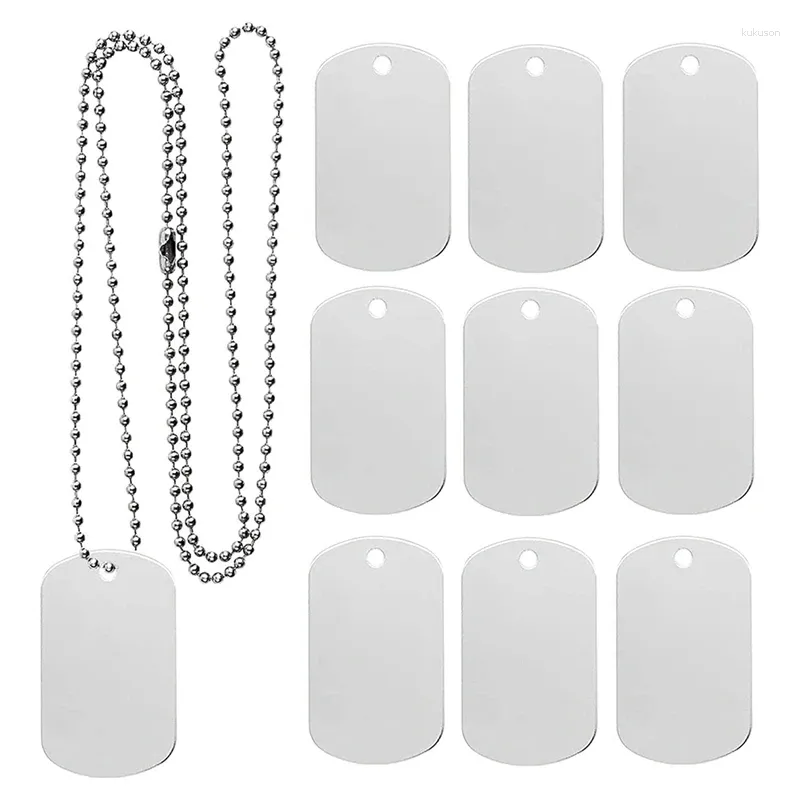 25 Pack Military Blank Dog Tags Wholesale With Laser Engraving And 24 Inch  Stainless Steel Ball Chain In Silver From Kukuson, $18.07