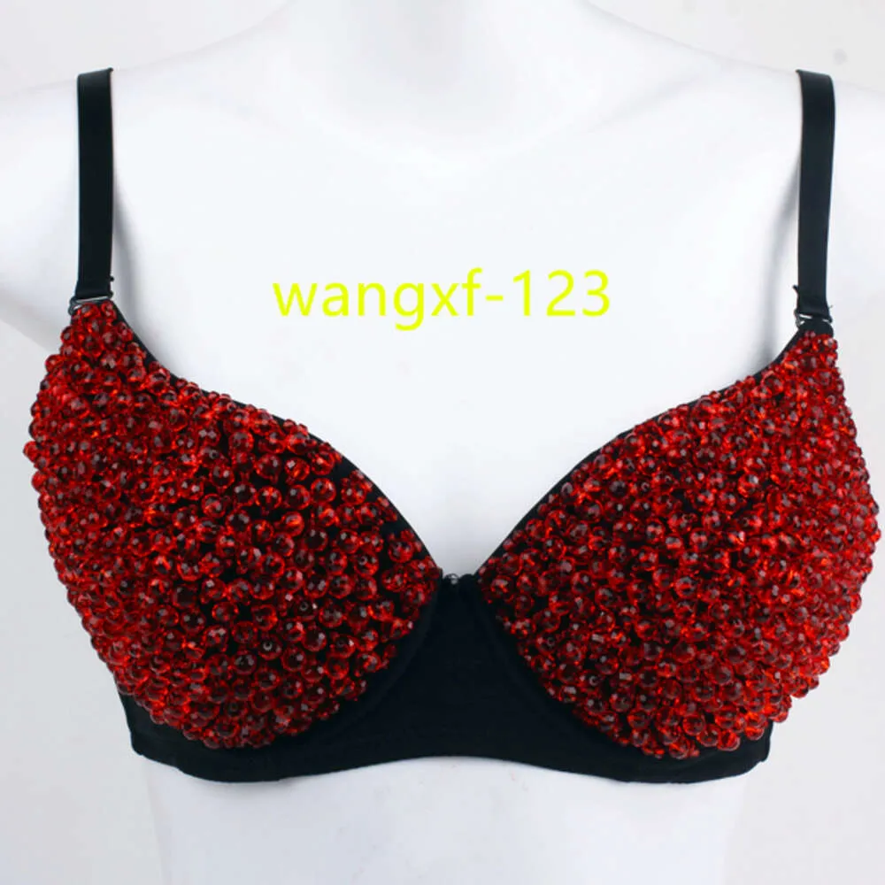 Intimo sexy da donna trasparente in stile occidentale con paillettes punk rock in resina rossa