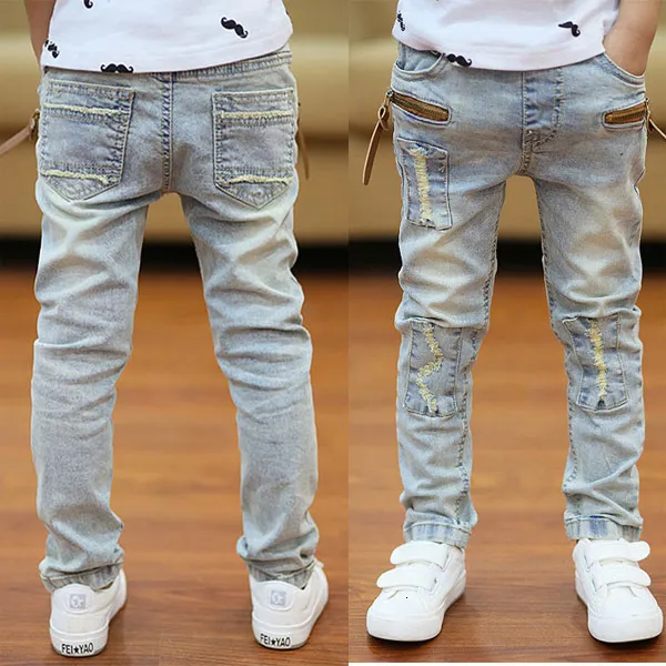 Jeans Herbst Kinderkleidung Jungen Jeans Kausal Solide Dünne Denim Kinder Jungen Jeans Für Jungen Große Kinder Dünne Jeans Lange Hosen 230413