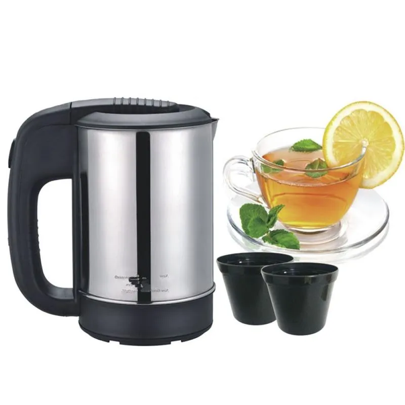 Freeshipping 05L Mini Electric Kettle Stainless Steel 1000W Portable Travel Water Boaler PUVHD