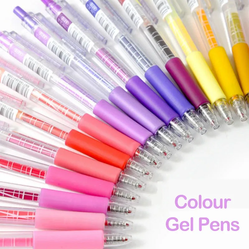 Stylos à bille couleur gel ensemble pour écrire des choses mignonnes Kawaii Art retour à l'école fournitures de papeterie coréenne accessoires de bureau 231113