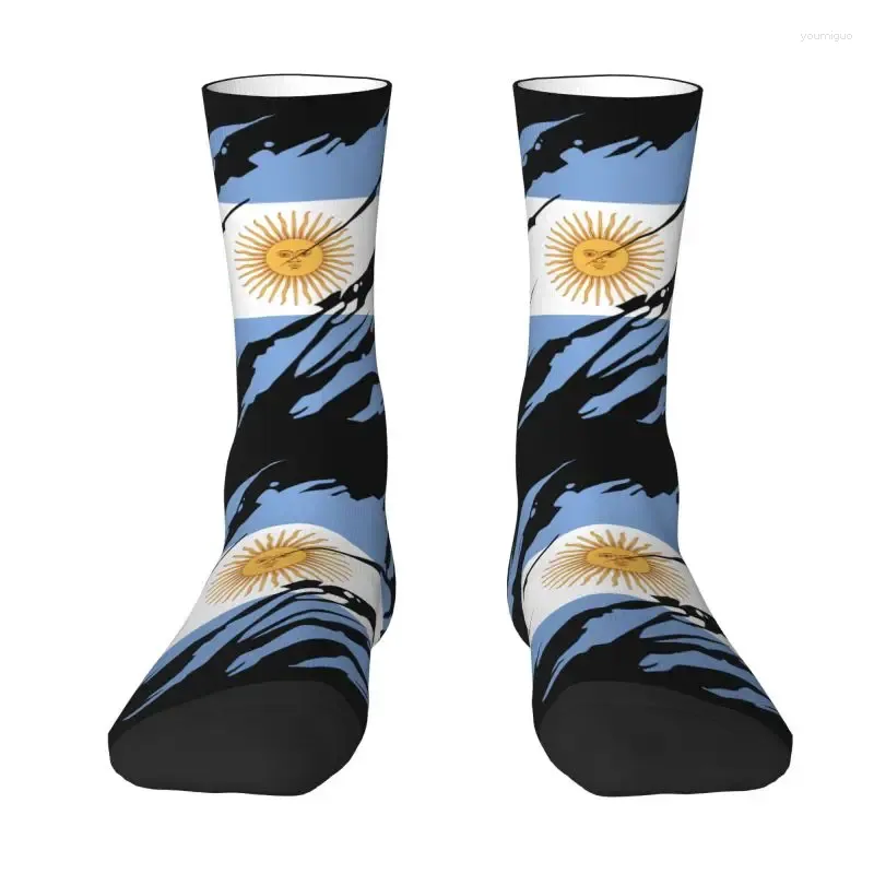 Calzini da uomo Kawaii Always Argentina Flag Dress Unisex traspirante caldo 3D stampato orgoglioso equipaggio argentino