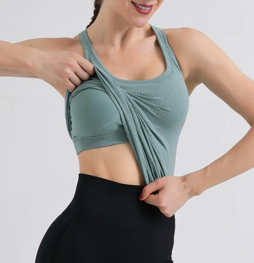 Women's Yoga Tank Tops Cross Back Sleeveless Workout Shirts Gym