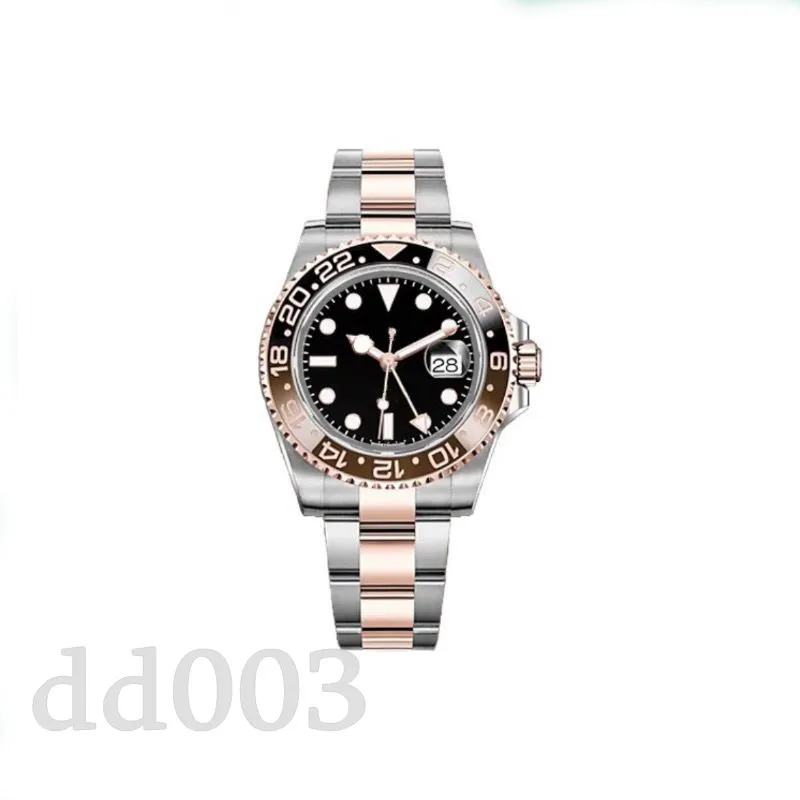 GMT 레트로 럭셔리 시계 고품질 디자이너 감시자를위한 고품질 디자이너 자동 Montre De Luxe 904L 스테인리스 스틸 빈티지 시계 V10 Multicolor 116610 SB012 C23