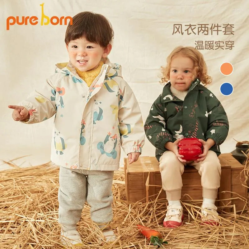 Coat Pureborn Baby Toddler Boys Girls Waterproof 3-in-1 Ski Snow Jacket 2 Piece Fleece Liner Isolated Winter