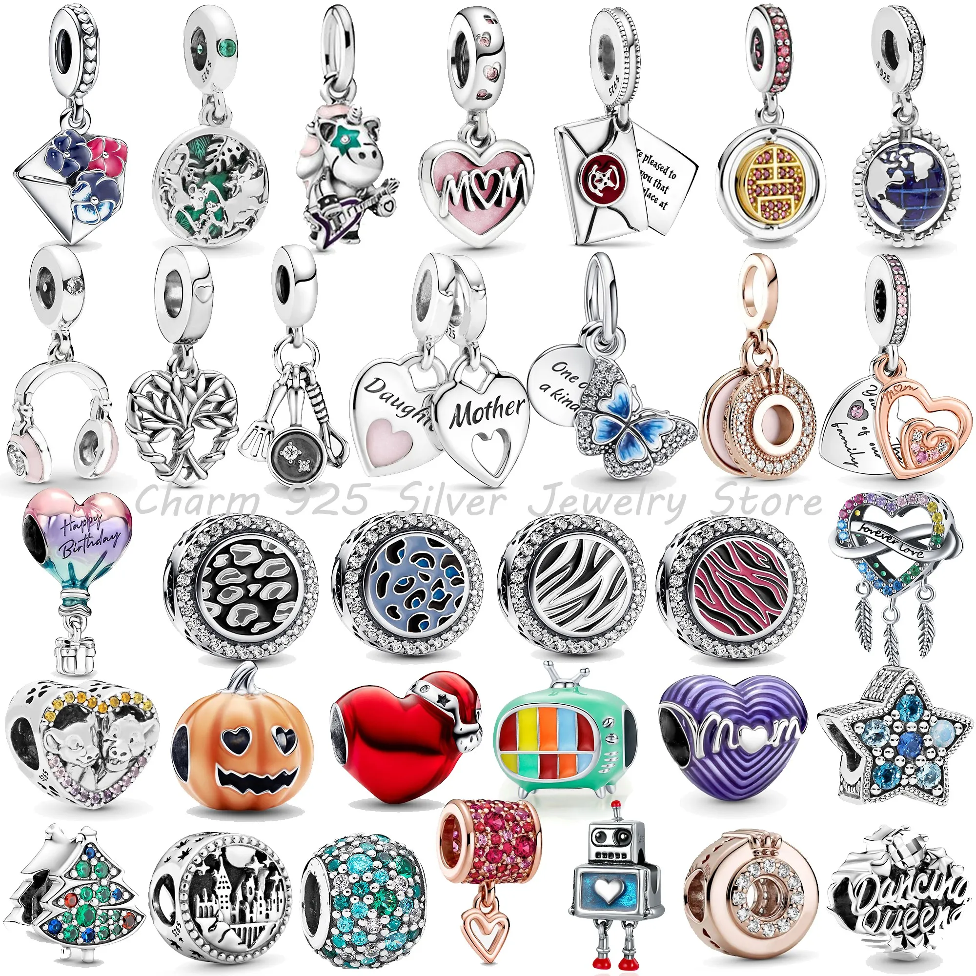 925 Sterling Silver Pandora Charm Pumpkin Hot Air Balloon Love Hanger Charm Beads Geschikt voor originele klassieke Lady armbanden DIY sieraden Geschenk gratis levering