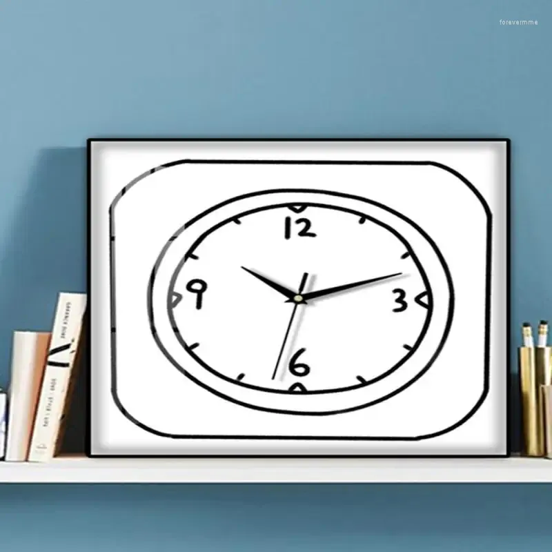Wall Clocks 2023 Square Electronic Clock Home Living Room Mute Simple Fashion Punch-free Quartz Hanging