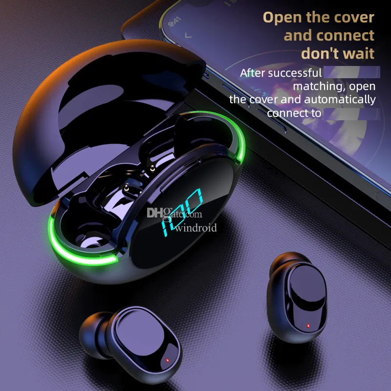 Y80 TWS draadloze hoofdtelefoons Touch Control LED Display Wireless Bluetooth -headset Bluetooth oortelefoons Game Earbuds