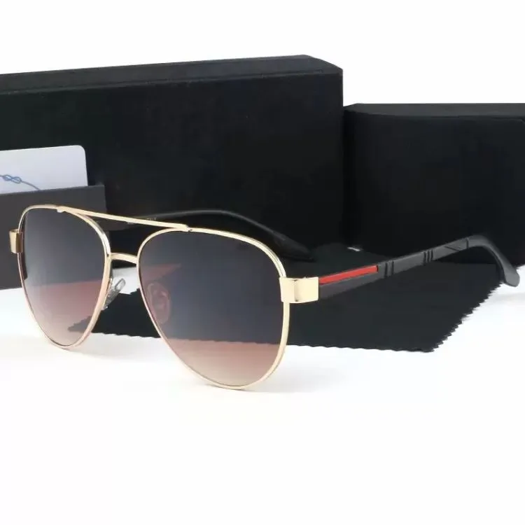 Designer-Sonnenbrille für Herren, Damen, Sonnenbrille, Luxus-Sonnenbrille, Marken-Retro-polarisierte Modebrille, hochwertige 10 Farben, optional mit Box-Sonnenbrille