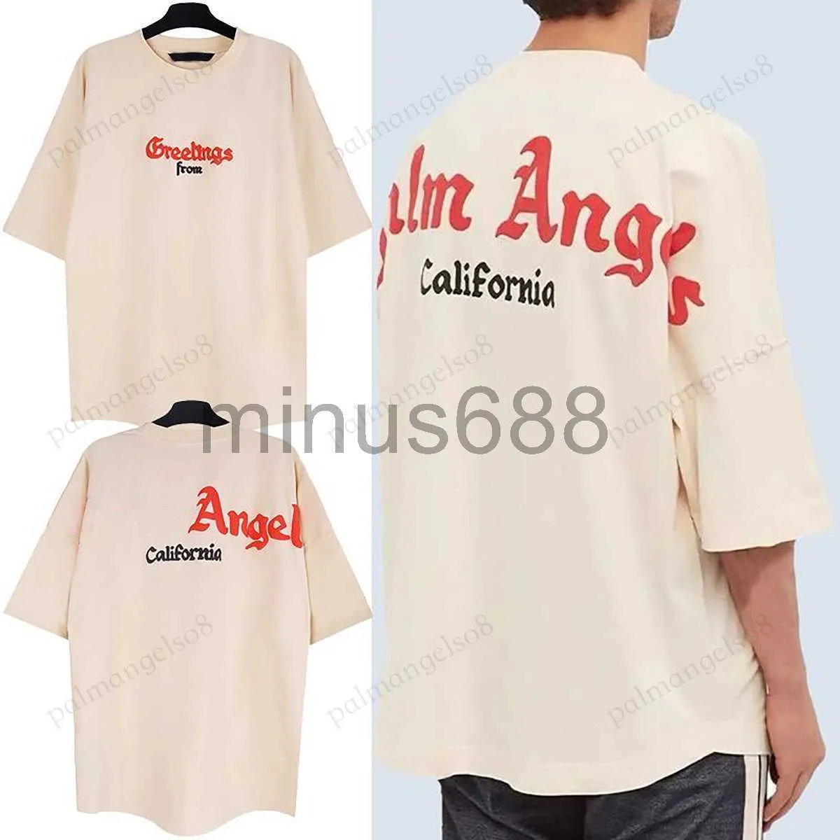 Męskie tshirty T Shirt Plam Designer Aniołowie Tshirt California Limited Ploam Letters koszulki damskie bawełniane swobodny kąt dłoni krótki rękaw