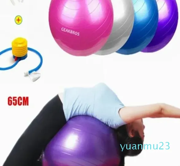 Lager 65 cm Yoga Bas Sports Fitness Bas Bola Pilates Gym Sport Fitba med pumpövning Pilates Workout Massage BA