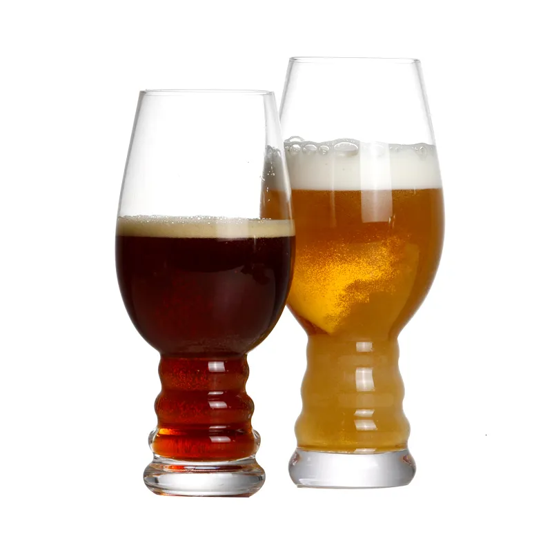 Tumblers Set of 2pcs 17 ounce LeadFree Crystal Handmade Blown Beer Glasses Golbet for IPA Family Party Bar Drinkware Tool 500ml 230413