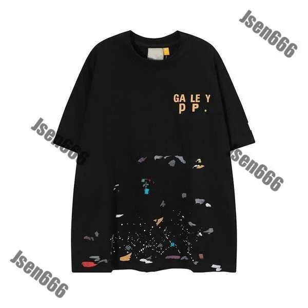 GALERY DEPT DESIGNER TSHIRT GALLERY TEE MENS SOMMER ROUND NECK T SHIRT LUSTLUDEN MÄNSKIRTER FÖR COTTONS TOPS CASUAL SHIRT VIT Fashion Sweatshirt Jao7