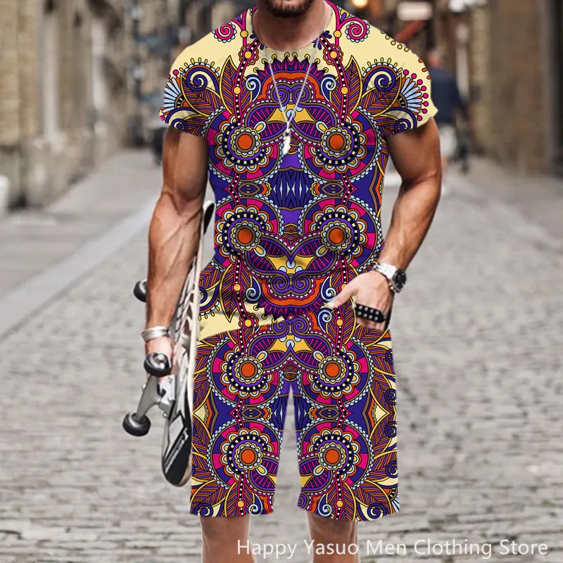 Surv tements pour hommes Luxe R tro Vintage Style Costume t Homme Casual Sportwear Hommes Ensembles Tenues Courtes T shirt Shorts Homme Surv tement