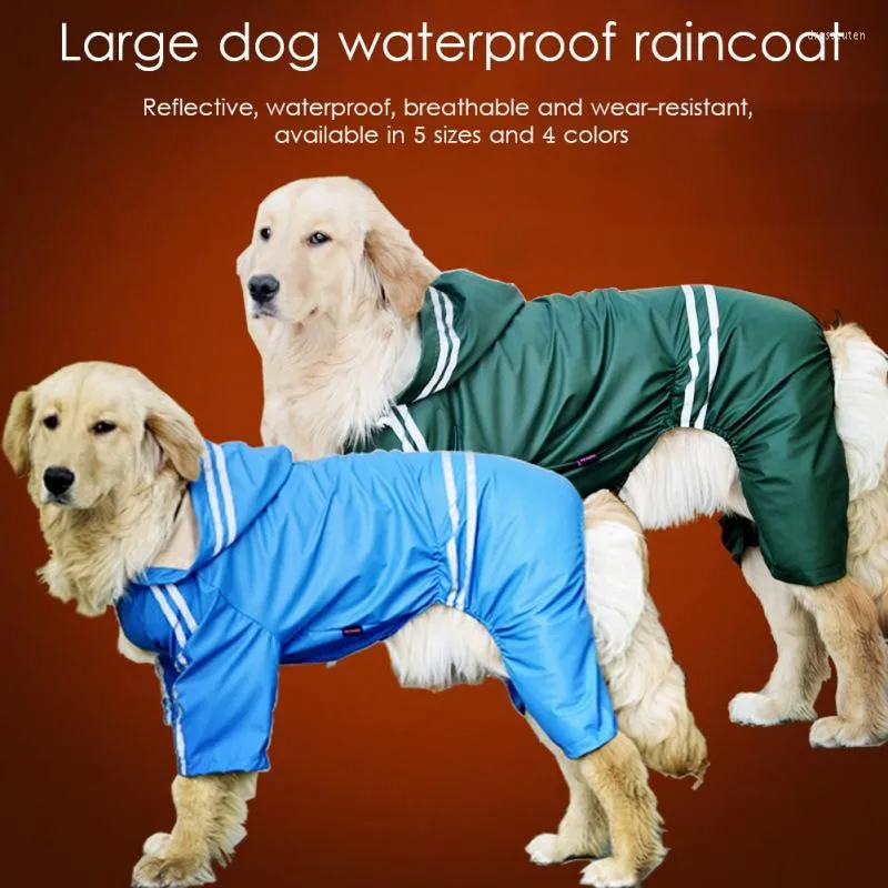 Chien Vêtements Pet Grand Imperméable En Plein Air Vêtements Imperméables À Capuche Combinaison Cape Pour Petits Grands Chiens Salopette Manteau De Pluie Labrador