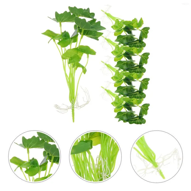 Decorative Flowers Aquarium Grass Water Tank Artificial Fake Aquatic Ornament Decor Decoration Green Seaweed Live Adornment Realistic