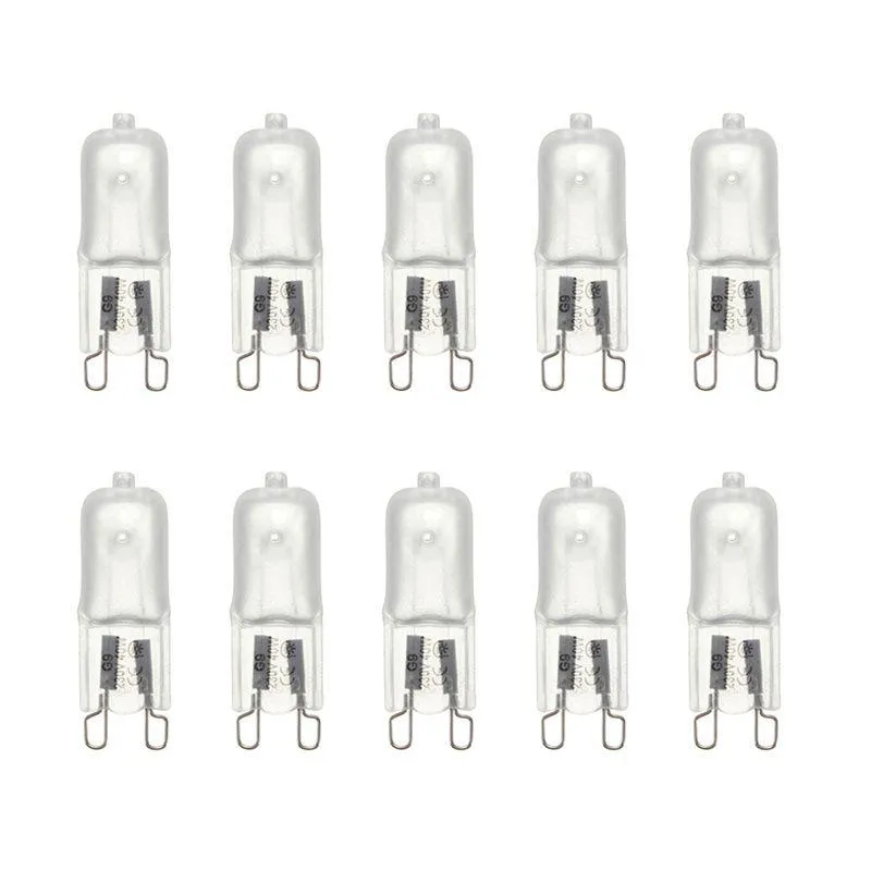 LED電球10PCS G9ハロゲンライトBBS 230-240V 25W 40Wフロスト透明なケースランプ照明ホームキッチンドロップDHFQGの温かい白