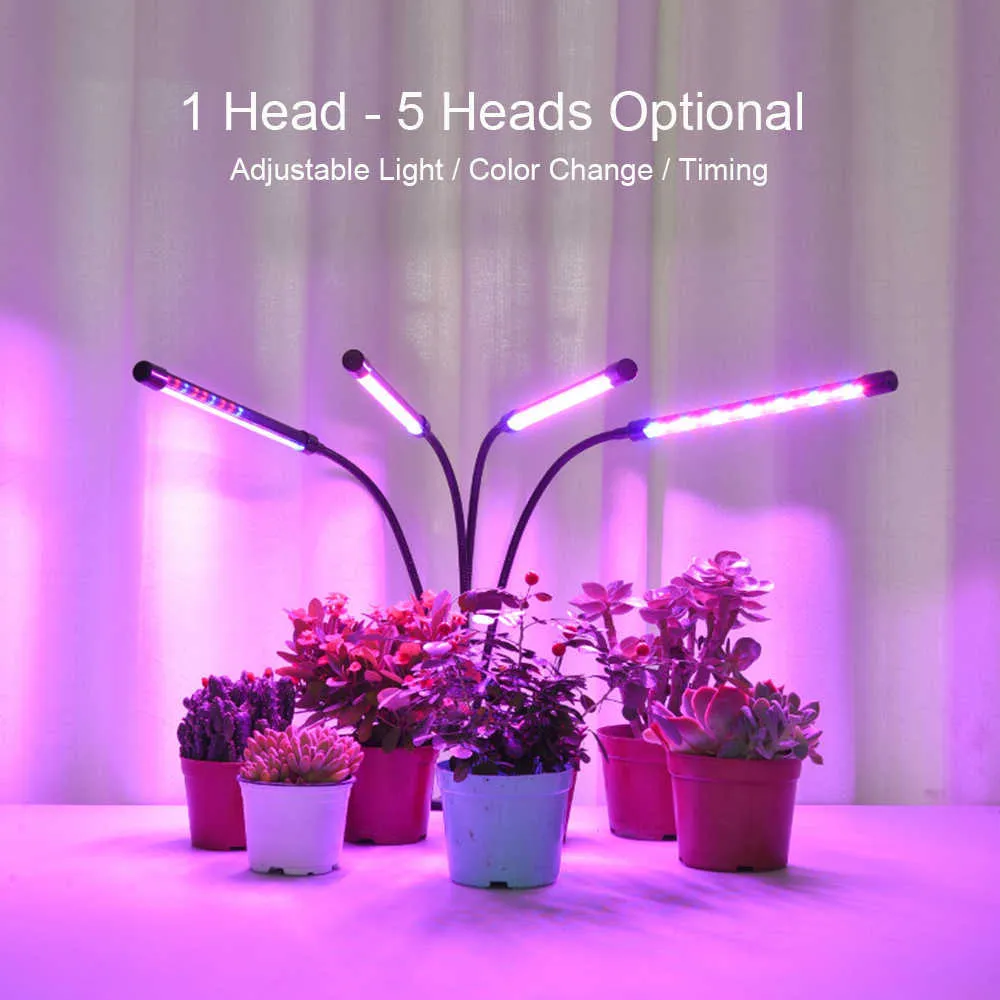 Grow Lights LED Grow Light USB Phyto Planteslampa Full Spectrum Horticultural Phytolamp med kontroll för inomhusodlingsanläggning Blommande P230413