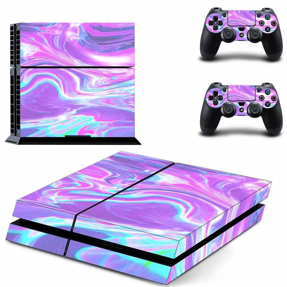 Konsoldekorationer Marble Stone PS4 Stickers Play station 4 Skin PS 4 Sticker Decal Cover för PlayStation 4 PS4 Consol Controller Skins Vinyl Z0413