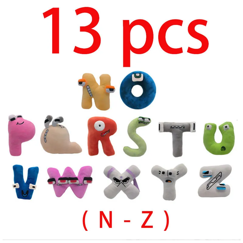 26 Style Alphabet Lore Plush Toys English Letter Stuffed Animal
