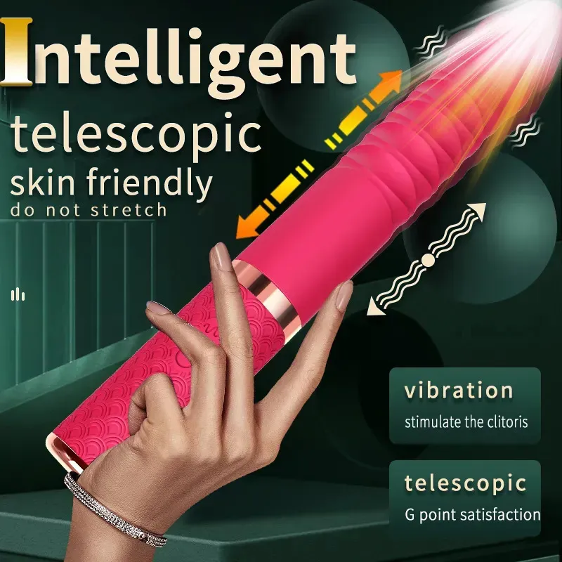 Vibradores Máquina Automática Telescópica Vibrador Vibrador Feminino Brinquedo Sexual Mulheres Vagina Masturbação Pênis G Spot Clitóris Estimulador Massageador 231113