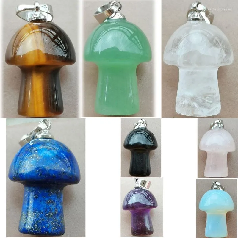 Pendentif Colliers Lapis Lazuli Oeil de Tigre Aventurine Cristal Opale Cornaline Champignon Perle WB1024