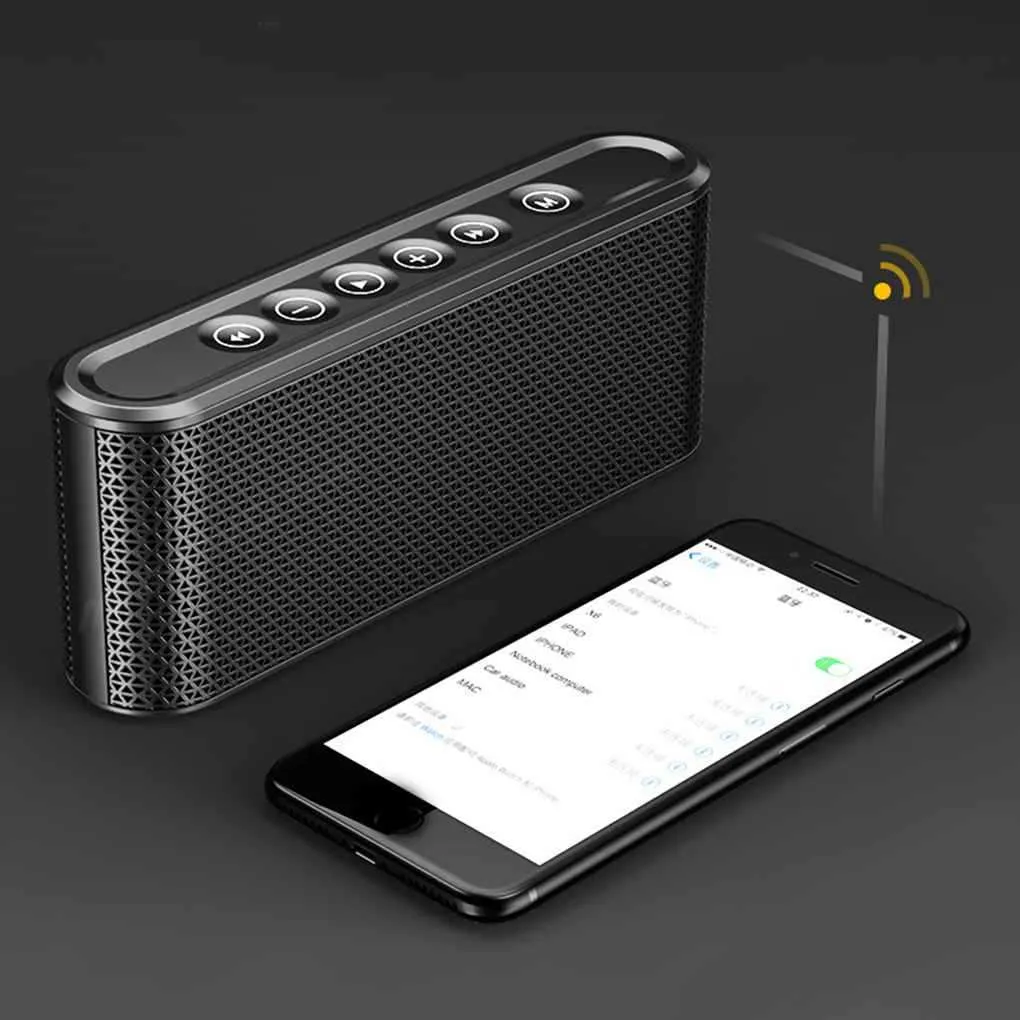 Przenośne głośniki przenośne głośnik Bluetooth bezprzewodowy podwójny subwoofer Whit Card FM Radio USB Dysk dźwiękowy X6 8000 mAh Bateria V4.2+EDR głośnik głośnikowy